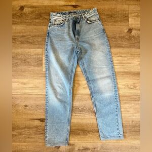 Nudie jeans tapered leg women’s jeans, high rise
